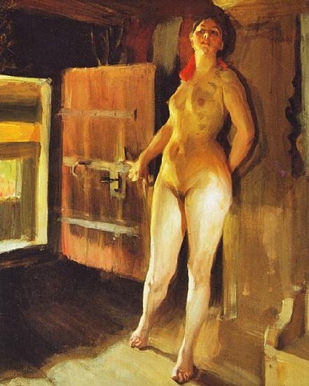Anders Zorn Girl in the Loft Germany oil painting art
